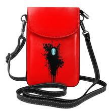 No Face Shoulder Bag No Face Leather Bag Slim Women Women Bags Crossbody Student Trending Print High quality Purse 2024 - buy cheap