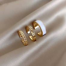 LATS-anillo de compromiso de estilo gótico para mujer, joyería de moda, conjunto de anillo ajustable para boda europea y americana, regalo 2021 2024 - compra barato
