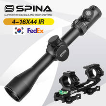 Spina Optics-mira telescópica para Rifle de caza, accesorio táctico 4-16X44 IR, 1/4 MOA Mil Dot, retícula, torretas, bloqueo, verde, rojo, mira óptica iluminada 2024 - compra barato