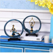 Yoga girl crafts, abstract figures, creative desktop decoration gifts 2024 - buy cheap