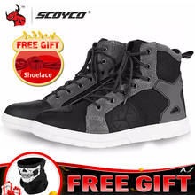 SCOYCO Motorcycle Boots Men Casual Shoes Microfiber Leather Moto Motocross Riding Boots Spring Motorbike Shoes Riding Shoes 2024 - buy cheap