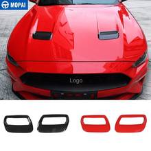 MOPAI Car Stickers for Ford Mustang 2018+ Carbon fiber Hood Engine Cover Air Outlet Decoration for Ford Mustang Car Accessories 2024 - buy cheap