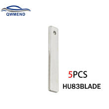 QWMEND 5pcs HU83 Blade Uncut Car Key Blade for Peugeot Renault Citroen Replacement Blade HU83 2024 - buy cheap