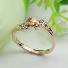 Кольца женские с кристаллами цвета розового золота, свадебная бижутерия 2024 - купить недорого