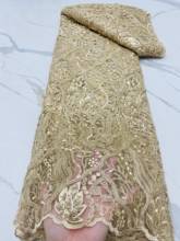 XIYA Fashion африканская кружевная ткань высокого качества, французская Тюлевая кружевная ткань 2021, нигерийская кружевная ткань с вышивкой для свадьбы 4105B-2 2024 - купить недорого