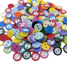 Botões sortidos para crianças, 11mm 100 peças aleatórias mistas em plástico formato de flor botão de costura para artesanato faça você mesmo acessórios de scrapbooking artesanato 2024 - compre barato