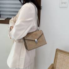 Scrub Leather Brand Designer Shoulder Simple Bags For Women 2021 Chain Rivet Luxury Crossbody Bag Female Fashion Small Handbags 2024 - buy cheap