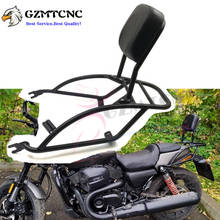 Encosto do passageiro para motocicleta, suporte para encosto do passageiro com almofada para haste traseira harley street 750 1994-2006 2017 2020 2024 - compre barato