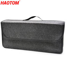 1PCS Portable Foldable Car Trunk Organizer Felt Cloth Storage Box Case Auto Interior Stowing Tidying Container Bags Gray 2024 - buy cheap