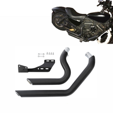 Motorcycle Staggered Shortshots Exhaust Pipes For Harley Sportster XL Iron 883 1200 Seventy Two 2004-2013 2012 2011 Black chrome 2024 - buy cheap