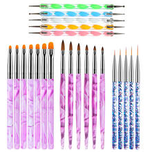 4set/pack Acrylic Handle Nail Art Brush Dotting Pen Line Drawing Painting UV Gel Polish Design Manicure Accessory Tools 2024 - buy cheap