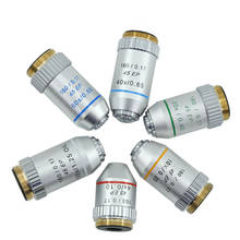 Semi Plan Achromatic Objective Lens 4X 10X 20X 40X 60X 100X 160/0.17 Biological Microscope EP Objectives 2024 - buy cheap