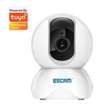 ESCAM-cámara IP inteligente TY001 Tuya, 1080P, PTZ, seguridad para el hogar, WIFI, con visión nocturna IR, almacenamiento en la nube para sistema de alarma interior 2024 - compra barato