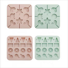 Baking DIY Square Heart Star Cartoon Candy Cake Mould Lollipop Chocolate Silicone Moulds 2024 - buy cheap