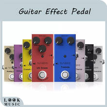Pedal de efeito de guitarra mini, pedal único de 9v dc para guitarra elétrica com controle de intensidade true bypass 2024 - compre barato