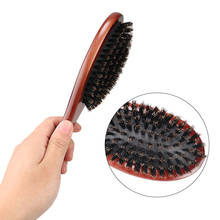 Professional Boar Bristle Hairbrush Massage Comb Anti-static Hair Paddle Brush Beech Wooden Handle Hair Brush Styling Tool 2024 - buy cheap