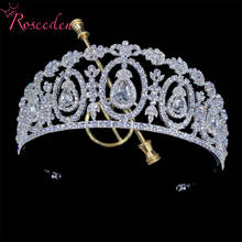 Tiara para noiva, acessório vintage queen, princesa, coroa, cristal, diadema para cabelo, noiva, re3544 2024 - compre barato