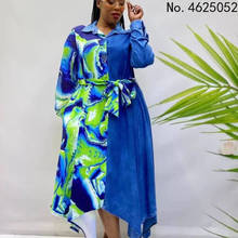 Vestidos africanos para as mulheres vestido africano elástico cowboy vetement femme 2021 africano roupas senhora moda dashiki áfrica vestuário 2024 - compre barato