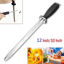 10/12'' Professional Chef Knife Sharpener Rod Diamond Sharpening Stick Honing Steel For Kitchen Knife And Stainless Steel Knives 2024 - buy cheap