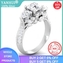 YANHUI Tibetan Silver S925 Rings For Women Flower Rings Pattern Finger Rings Girl Party Wedding Rings Fashion Jewelry JZ066 2024 - buy cheap