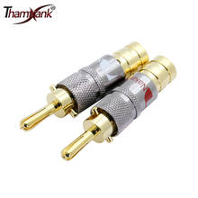 4pcs High Quality New Copper Nakamichi Speaker Cable Banana Plug with Lock Speaker Amplifier Connector 2024 - buy cheap