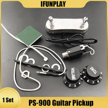 PS-700 com 500k 1v1t guitarra acústica passiva eq preamp piezo captador com botão de controle volume e tom cromo 2024 - compre barato