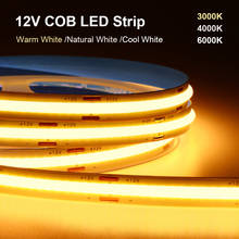 Tira de luces LED COB, barra de luces COB Flexible de alta densidad, 300, 540, 3000K, 4000K, 6000K, DC12V, 24V 2024 - compra barato