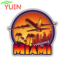 Welcome To Miami Travel Car Sticker Fashion PVC Bumper Graphic Decoration Cars Accessories High Quality Waterproof Decal 13*12cm 2024 - buy cheap