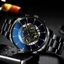 Relogio Masculino Fashion Mens Stainless Steel Watches Luxury Men Business Calendar Quartz Wrist Watch Man Clock Montre Homme 2024 - buy cheap