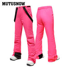 MUTUSNOW-pantalones de esquí para mujer, pantalón de alta calidad para Snowboard, resistente al viento, impermeable y transpirable 2024 - compra barato