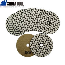 SHDIATOOL 7pcs/set 4” #3000 Dry Diamond Grinding Discs Resin Bond Flexible Granite Stone Marble Metal  Polishing Pads Plate 2024 - buy cheap