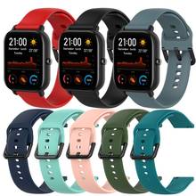 20mm Colorful Soft Silicone Watch Strap For Xiaomi Huami Amazfit GTS Smart Watch For Huami Amazfit Bip Wristband Accessories 2024 - buy cheap