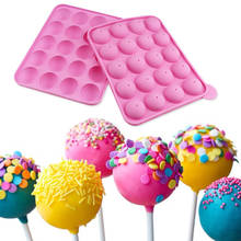 20 buracos de silicone lollipop molde bolo doces biscoito cupcake varas bandeja vara sabão de chocolate diy molde ferramenta de cozimento 2024 - compre barato