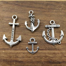 10 pcs Anchor  Nautical Charms Tibetan Silver Plated Pendants Antique Jewelry Making DIY Handmade Craft 2024 - buy cheap