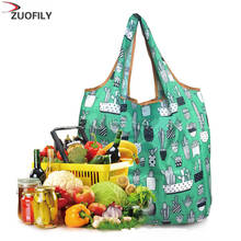 Bolsa reutilizável feminina, bolsa de compras dobrável para mercearia, alta capacidade, 22 cores 2024 - compre barato