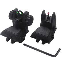 Bugleman Tactical Front & Rear Fiber Sight Dual Aperture Set Flip Up Back Up Fiber Sight .223 Tactical Hunting Accessories 2024 - buy cheap