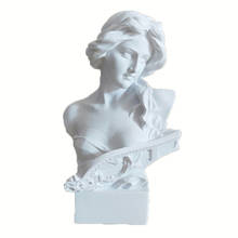 Enfeite de resina feminino de 15cm, estátua de imitação de gesso, escultura para decoração de casa, acessórios europeus de artes e artesanatos, ornamentos de esboço 2024 - compre barato