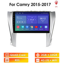 Radio con GPS para coche, reproductor Multimedia con Android 10,1, 9,0 pulgadas, 2Din, estéreo, para Toyota Camry 8 50 55 2014-2017 2024 - compra barato