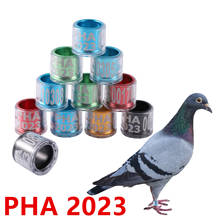 PHA 2023 Кольцо для ног голубя ID 8 мм Высококачественный прочный красочный алюминиевый сердечник с надписью Кольцо для ног птицы Обучение на открытом воздухе 10 шт. 2024 - купить недорого
