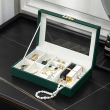 Retro Green Jewelry Box Necklace Earrings Bracelets Rings Jewelry Organizer Jewelry Display Case Home Desktop Jewelry Storage 2024 - buy cheap