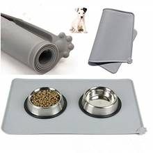 Waterproof Pet Mat For Dog Cat Solid Color Silicone Pet Food Pad Pet Bowl Drinking Mat Dog Feeding Mat Placemat Easy Washing 2024 - buy cheap