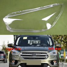 Tampa da lente do farol dianteiro, capa de vidro transparente, lente do farol, escudo da lâmpada para ford kuga 2017 2018 2024 - compre barato