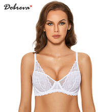 Dobreva feminino minimizador underwire sutiã renda malha sexy bralette plus size 2024 - compre barato