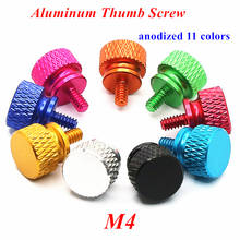 10pcs M4 Aluminum step Thumb hand screw Computer case screw Knurled Thumb Screw Twist screws anodized11 colors 2024 - buy cheap