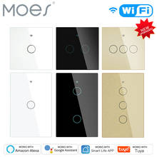 Moeshouse WiFi Smart Light Touch Switch RF433 Smart Life/Tuya App Control,Alexa Google Home Voice Control EU US 2/3 Way 2024 - купить недорого