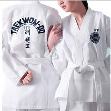 Taekwondo-equipamento profissional para artes marciais, uniforme de taekwondo ajustável para estudantes, roupa quimono de manga comprida para artes marciais 2024 - compre barato