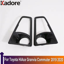 For Toyota HiAce Granvia Commuter 2019 2020 Carbon Fiber Chrome Front Foglight Fog Light Lamp Cover Trim Car Protect Accessories 2024 - buy cheap