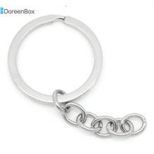 10 PCs Doreen Caixa Key Chains & Key Rings Chaveiro 6.8 centímetros de Ferro Cor Prata (2 5/8 ") longo Para DIY Moda Jóias Chaveiro 2024 - compre barato