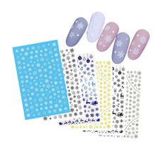 Pegatinas 3D de copos de nieve para decoración de uñas, adhesivos para decoración de uñas autoadhesivos, 1 hoja 2024 - compra barato