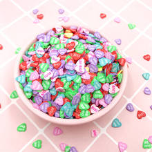 50g Clay Hugh me LOVE HEART Slice Polymer Sprinkles for Crafts Scrapbook Decoration Crystal Mud Slime Filler DIY Nail Art 2024 - buy cheap